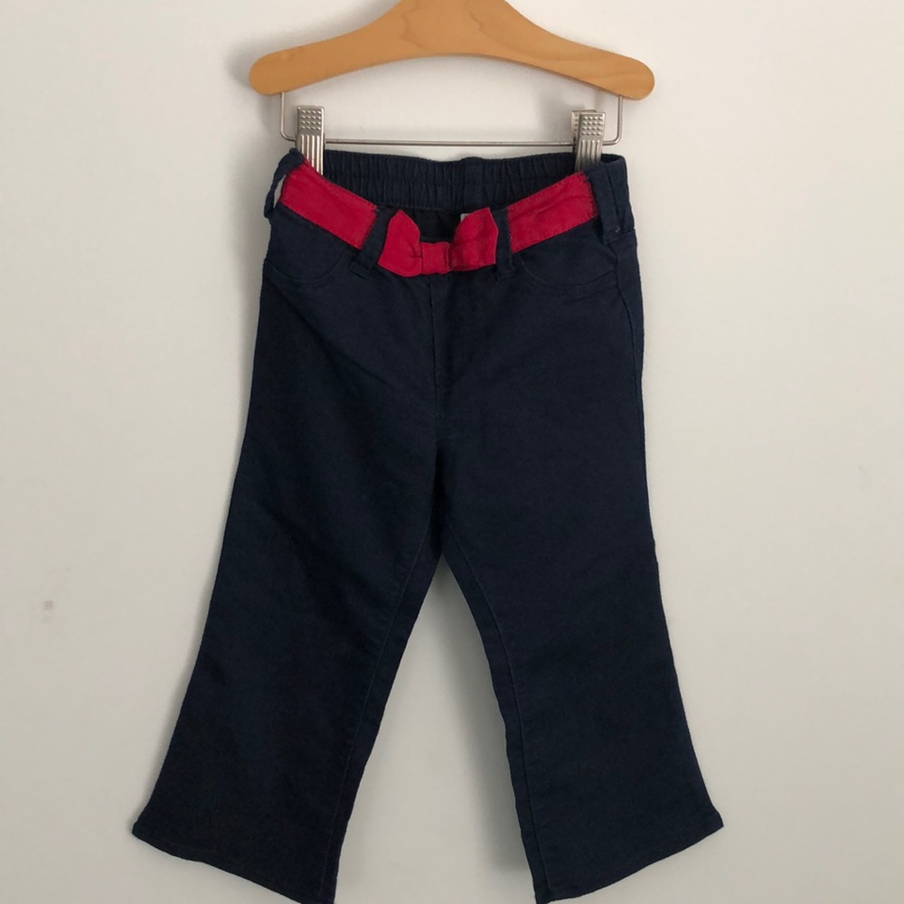 Gap Red Bow Navy Pants 18-24 months